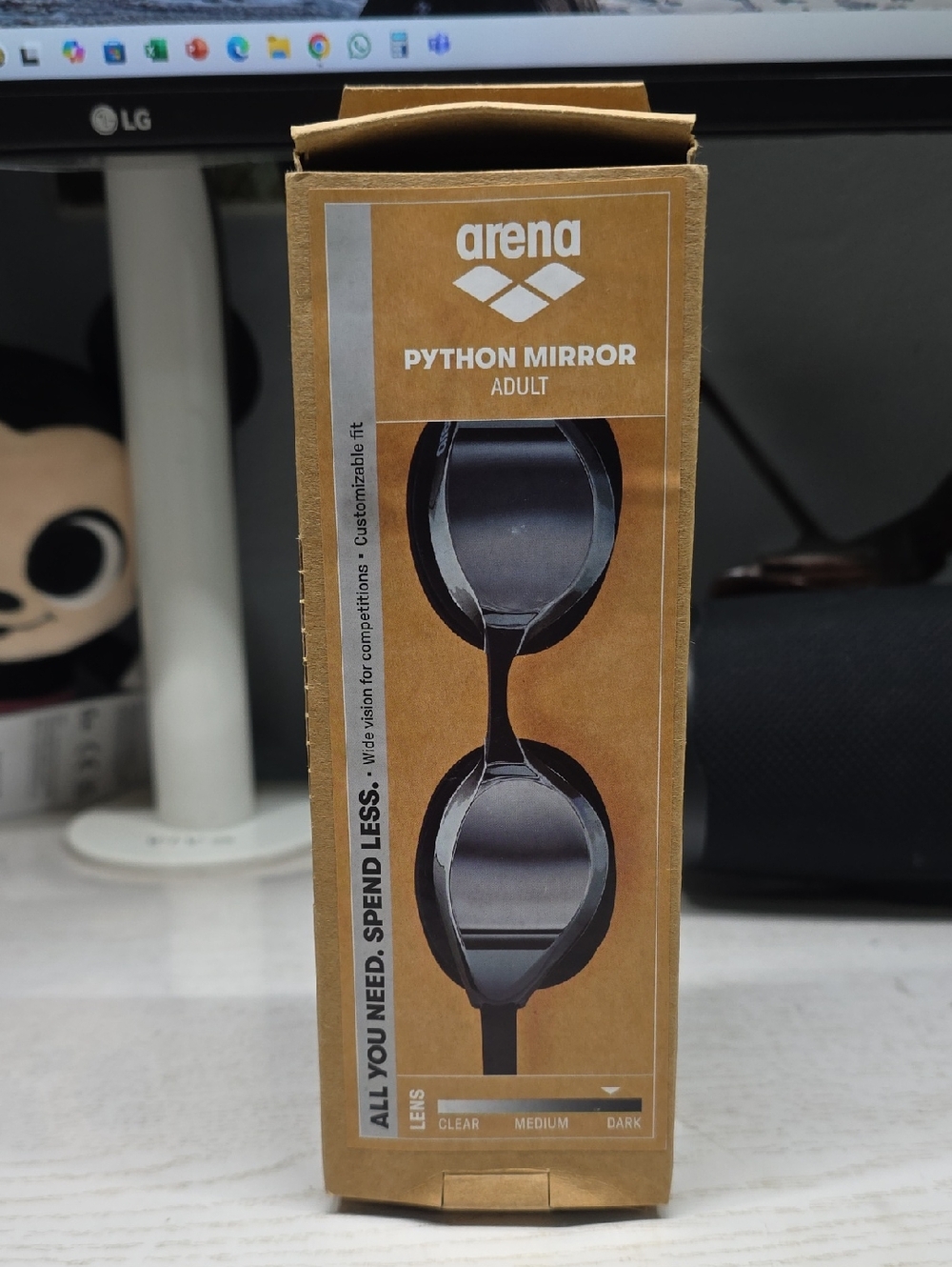arena Python Mirror Adult Swim Goggles - Black